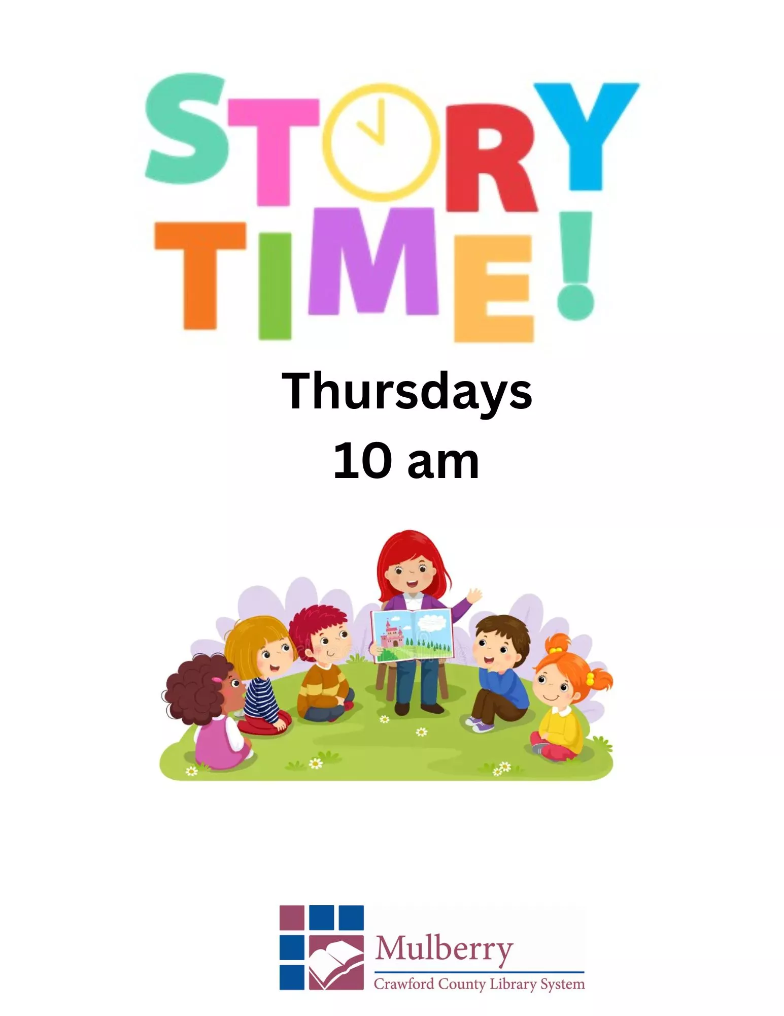 Mulberry Story time Thursdays 10am